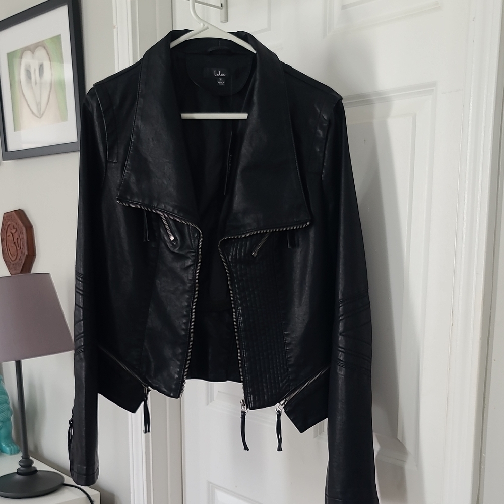 Lulus Blck Moto Jacket. NEW WITH TAGS